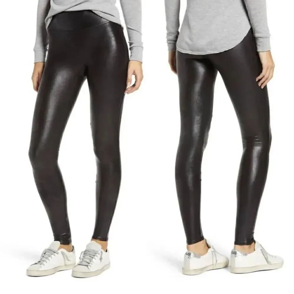 Spanx Faux Leather Leggings, Black S